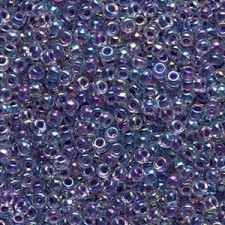 Miyuki rocailles Perlen 11/0 - Amethyst lined crystal ab 11-274